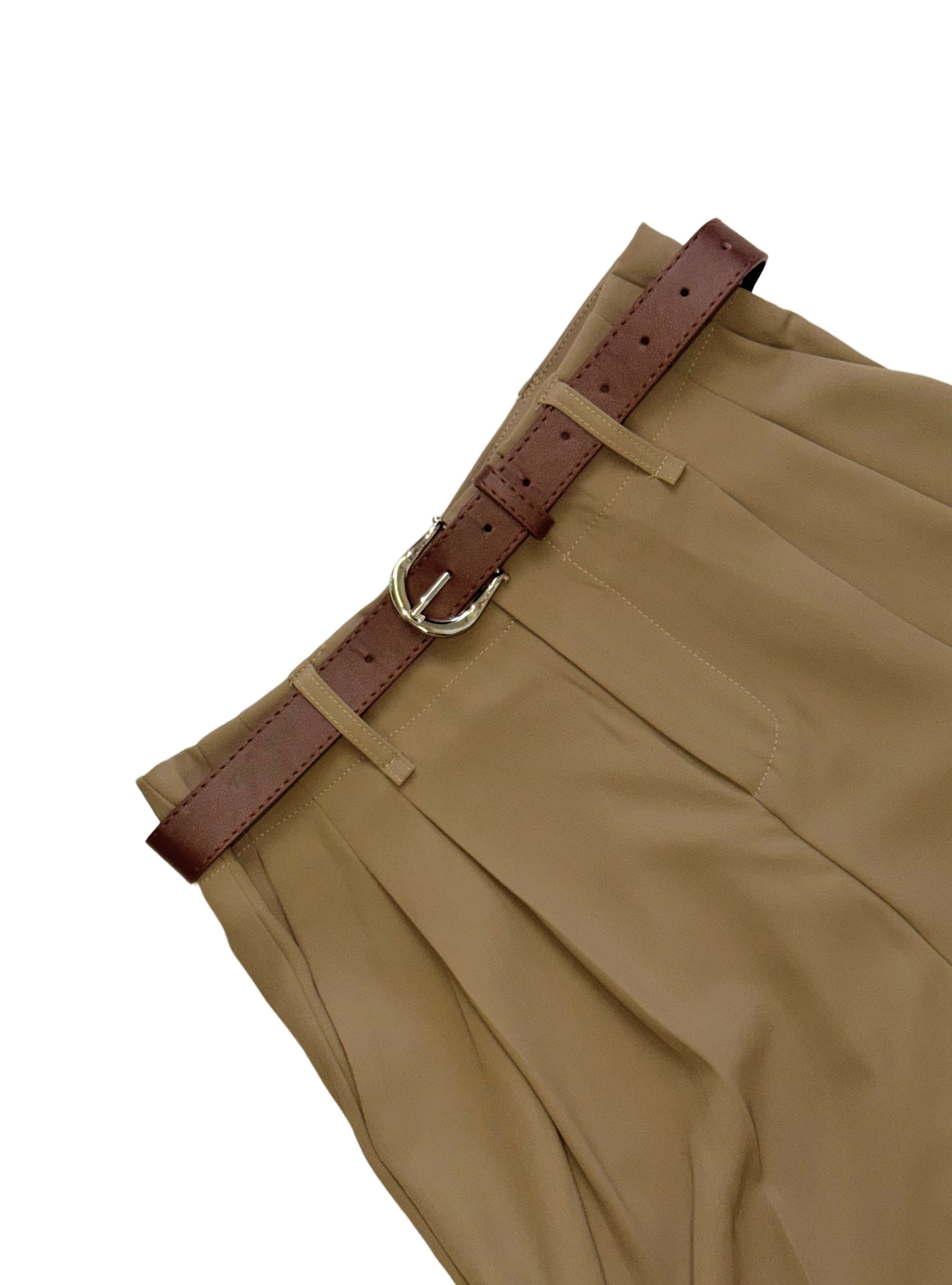 Brown pleated pants / 327439