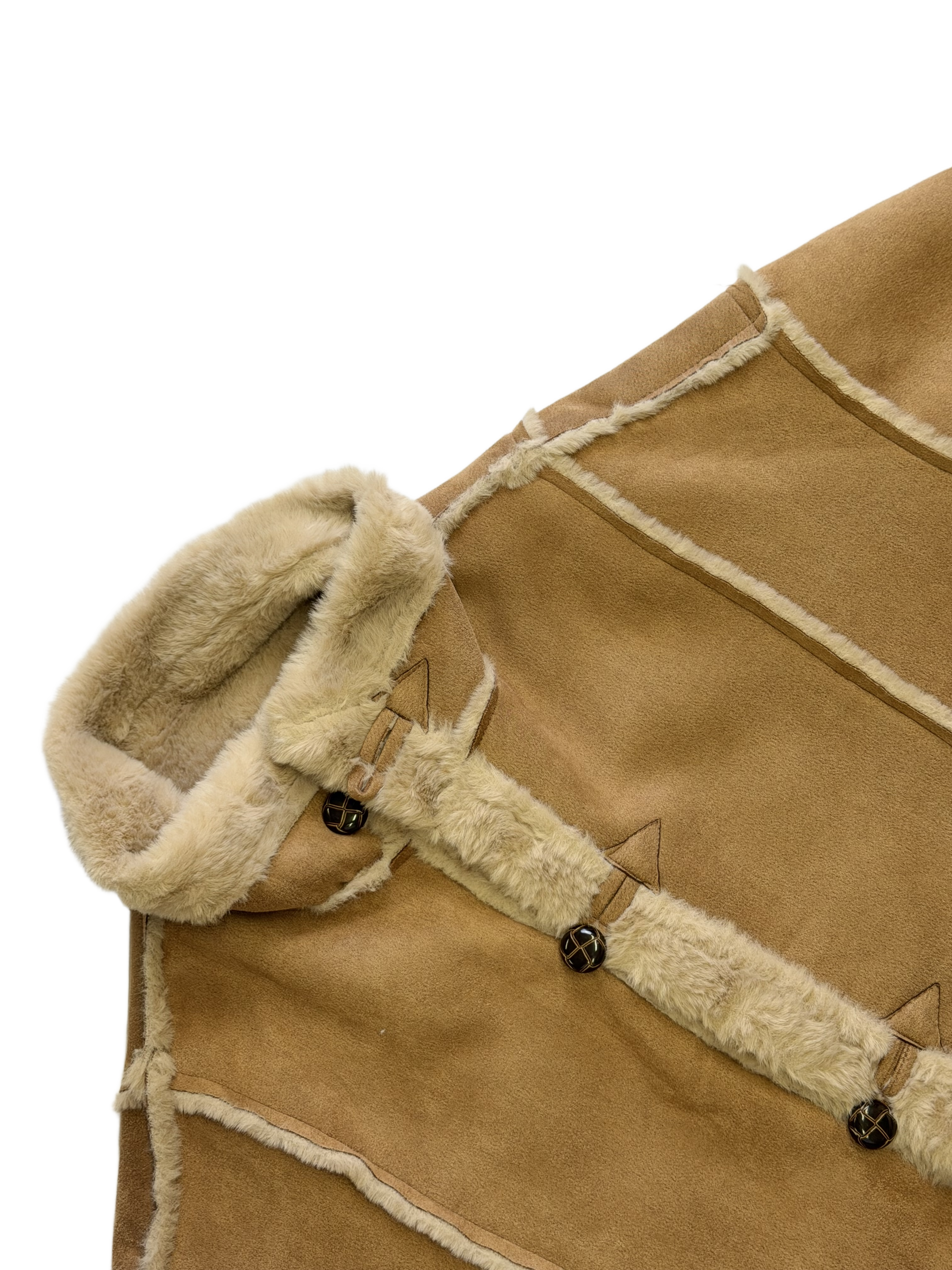 Camel jacket with shearling / 327525
