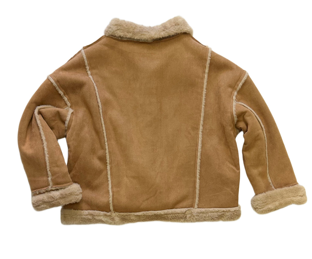 Camel jacket with shearling / 327525