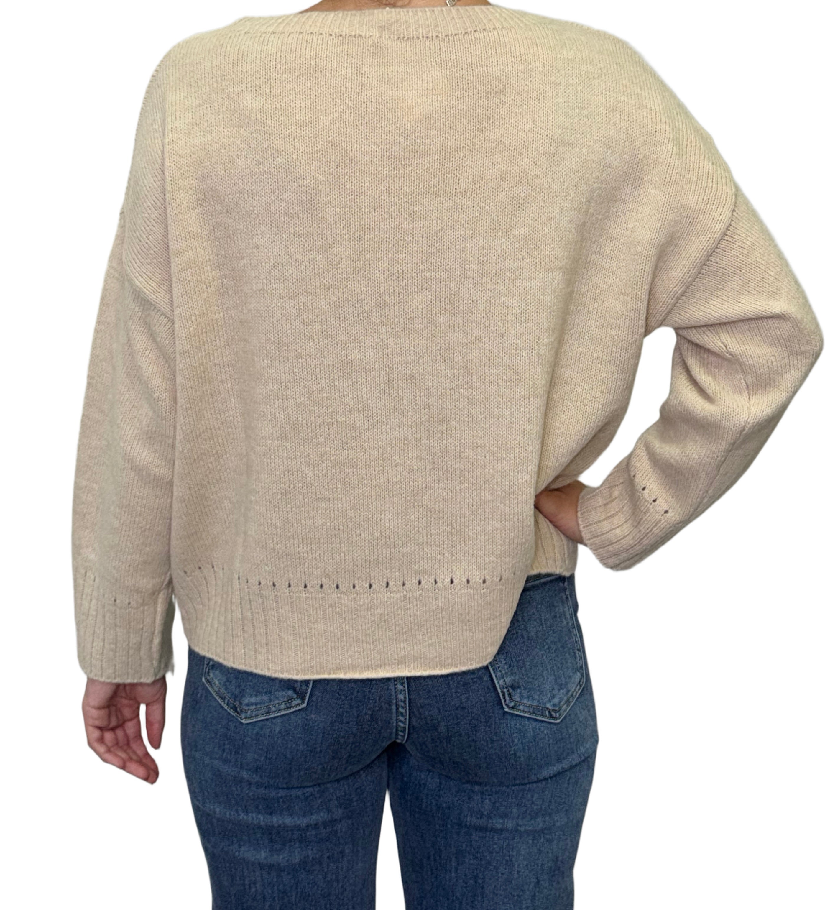 Sweater with contrast pocket / 327138