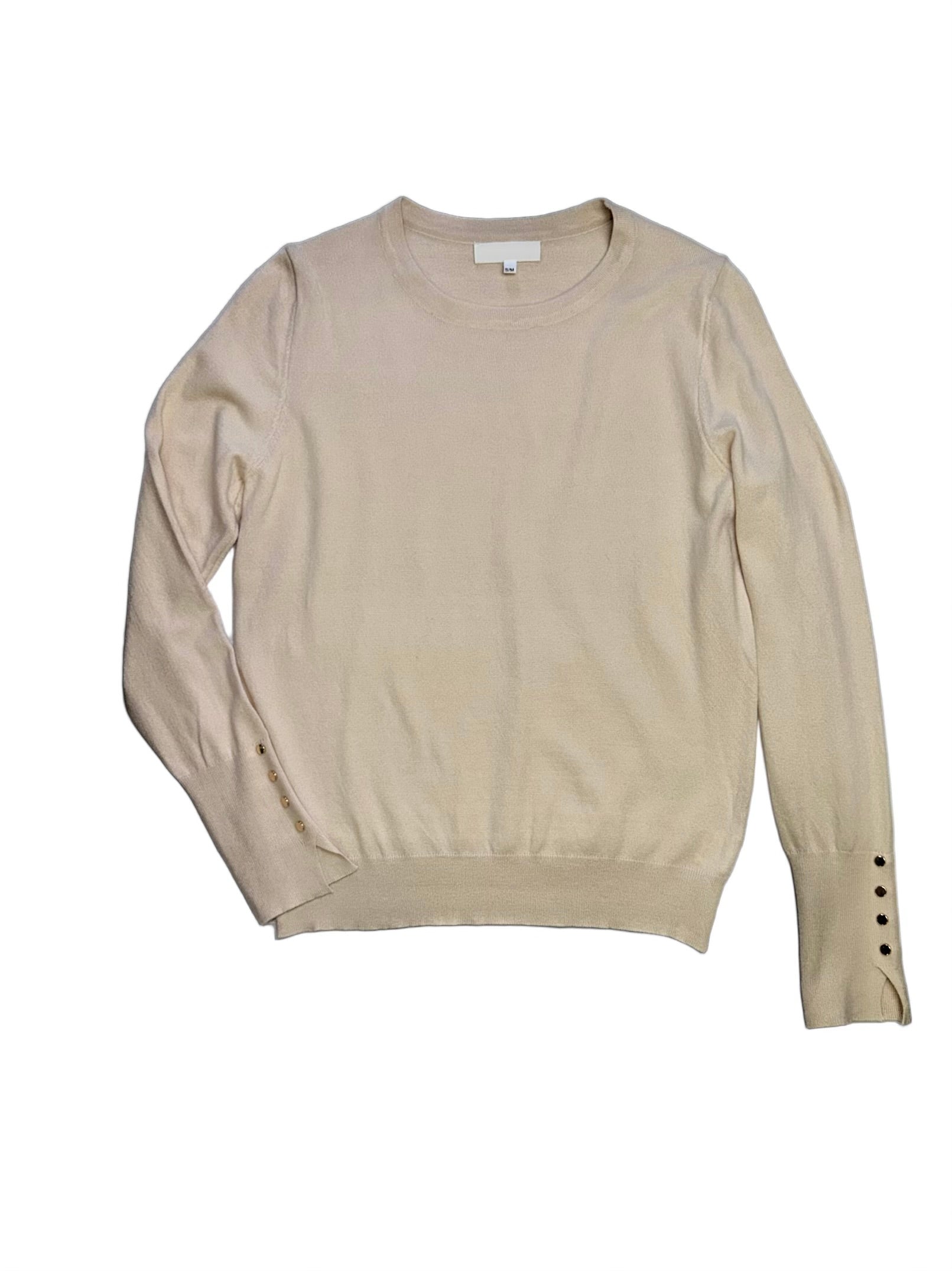 Wool sweater with gold buttons / 327526