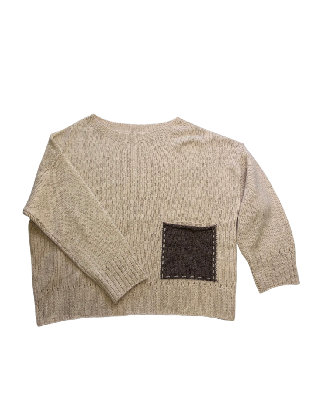 Sweater with contrast pocket / 327138