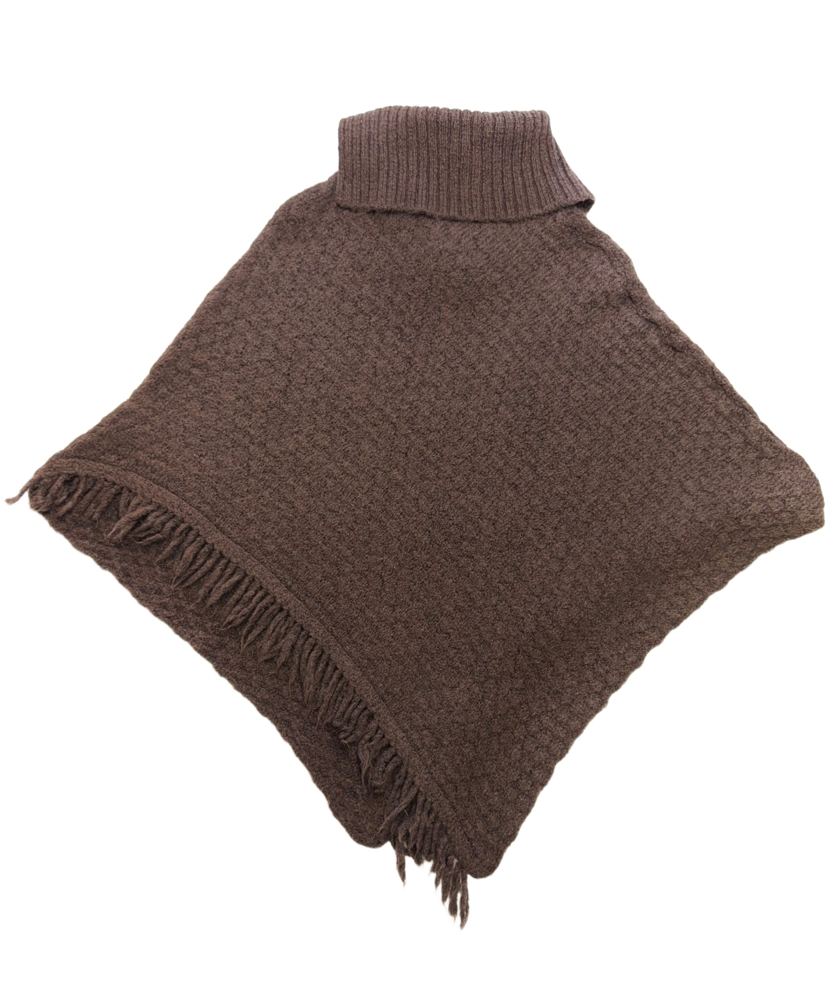 Brown poncho with jewel buttons / 327409