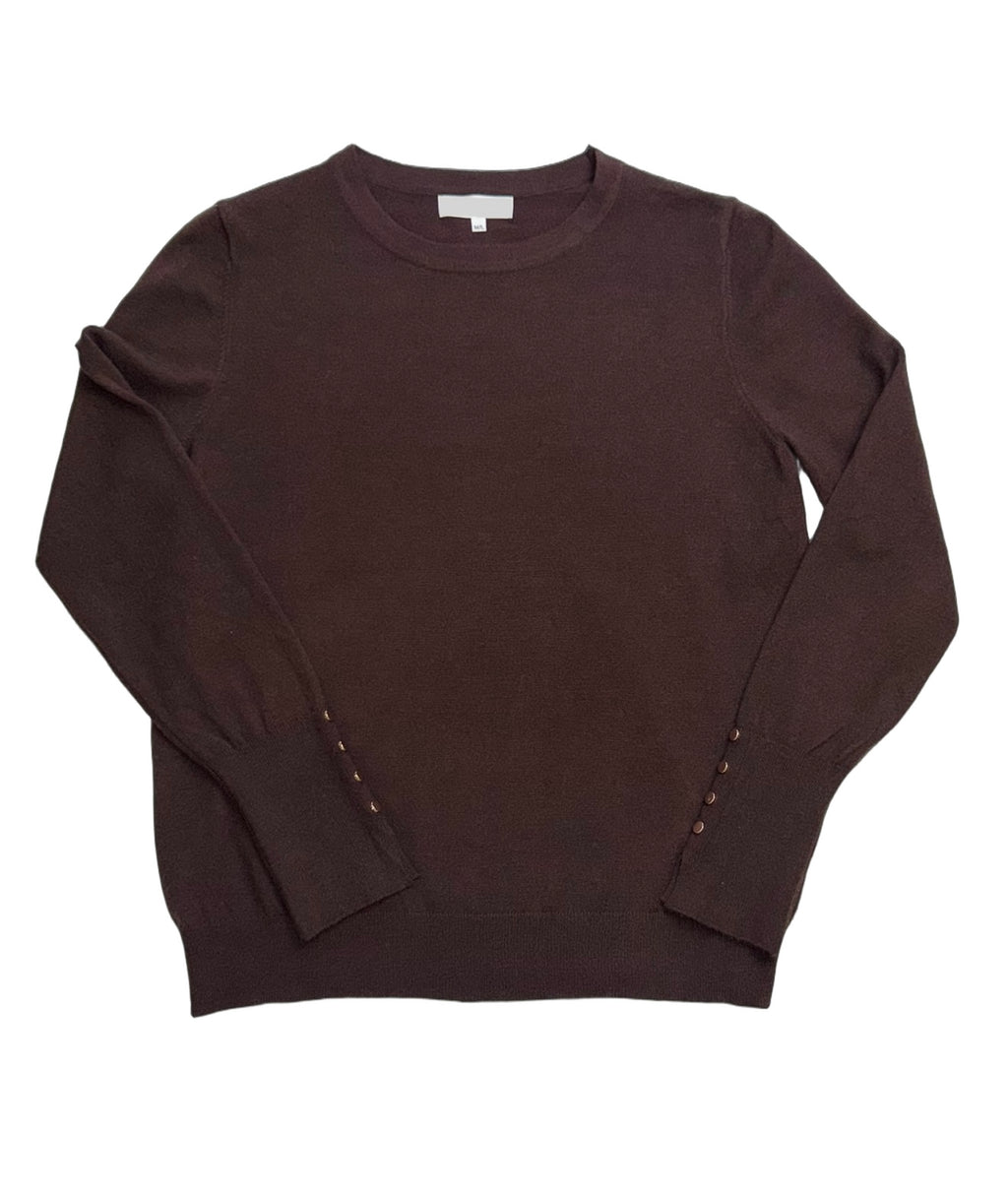 Wool sweater with gold buttons / 327526