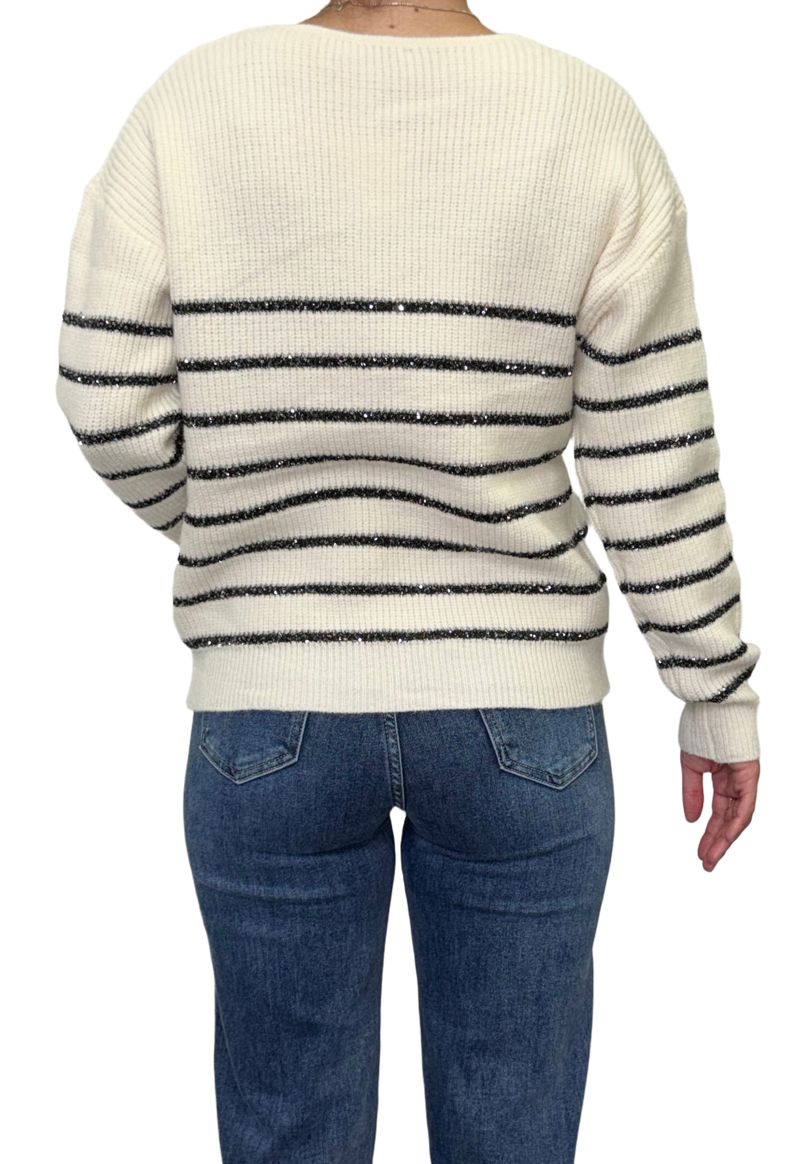 Striped sequin sweater /325547