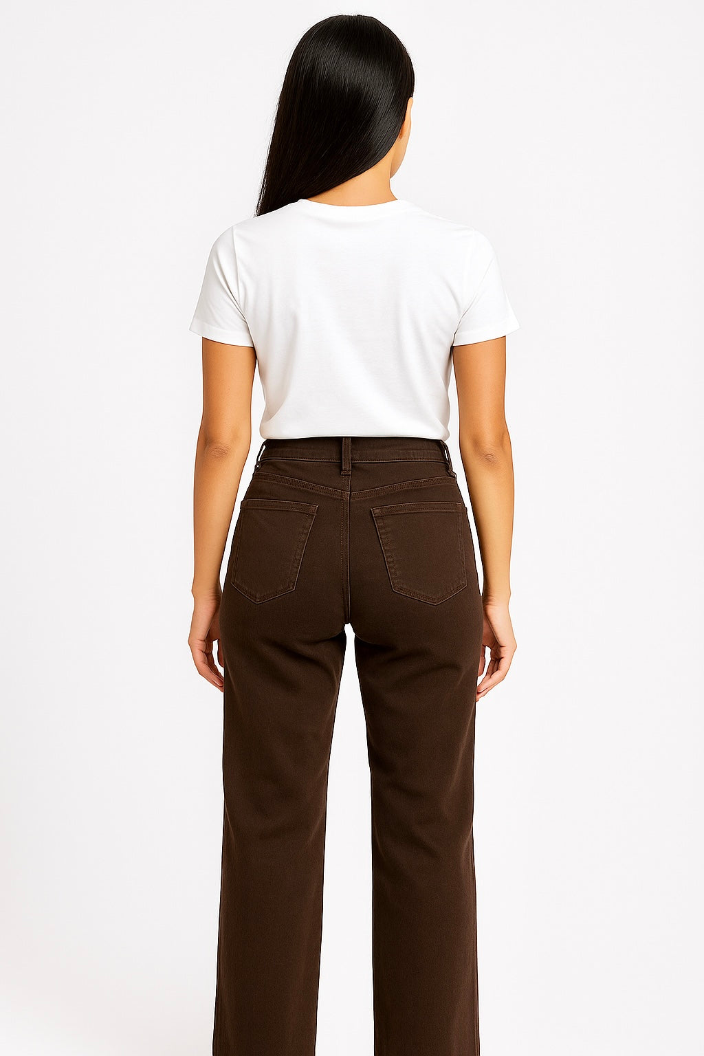 Chocolate straight-leg jeans / 327257