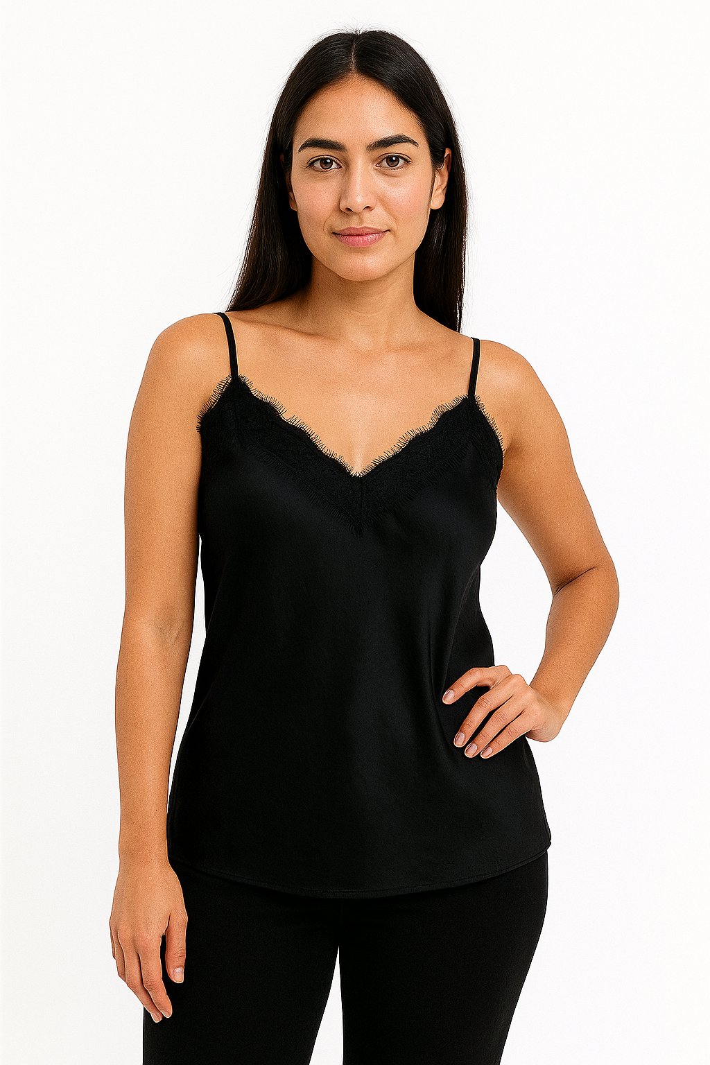 Lace trim camisole / G11029